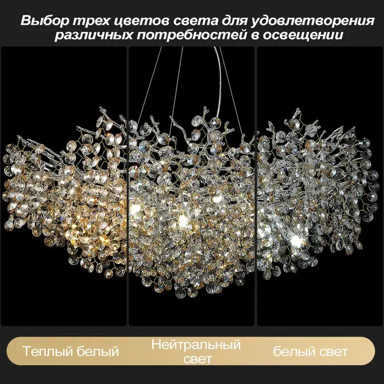 DecorBites™ Sunflower Crystal Chandelier for Dining Room