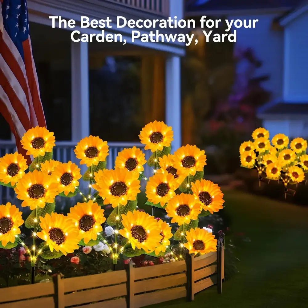 DecorBites™ Sunflower Solar LED Garden Light - Auto Brightness