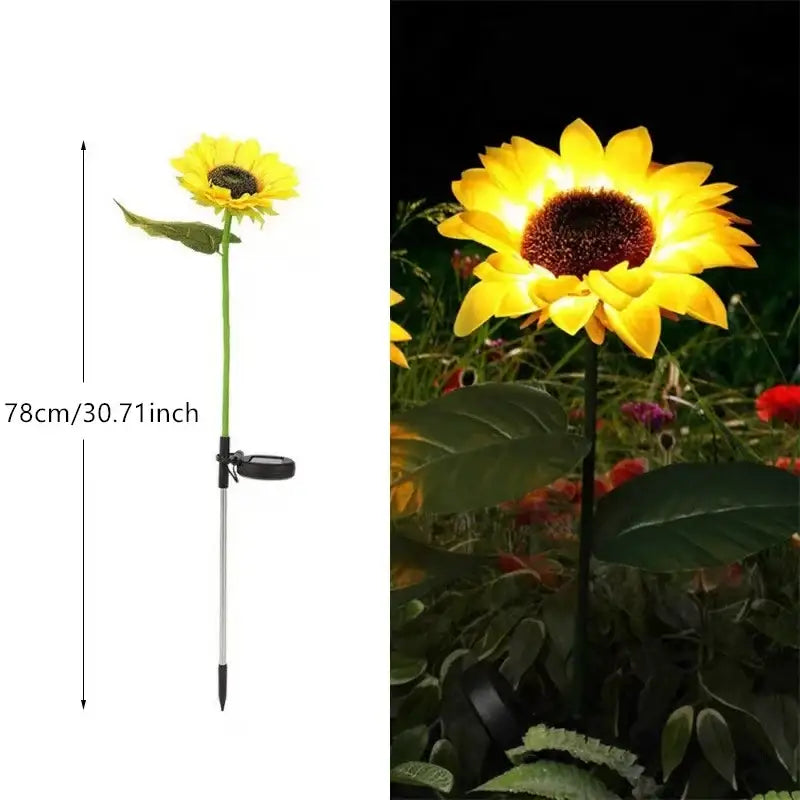 DecorBites™ Sunflower Solar LED Garden Light - Auto Brightness