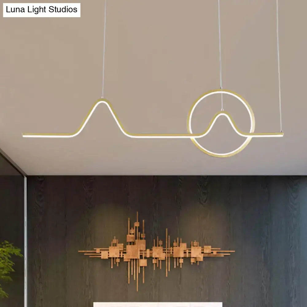 DecorBites™ Sunrise Mountains Pendant Island Light - Artistic Scenery for Modern Dining Room