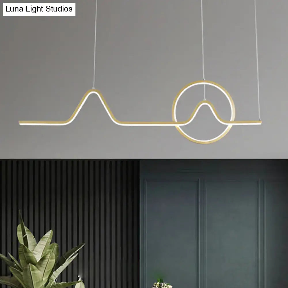 DecorBites™ Sunrise Mountains Pendant Island Light - Artistic Scenery for Modern Dining Room