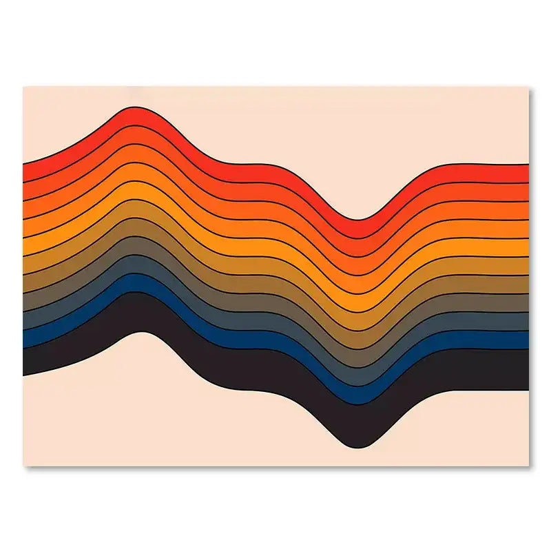 DecorBites™ Sunset Rainbow Flower Canvas Art Print