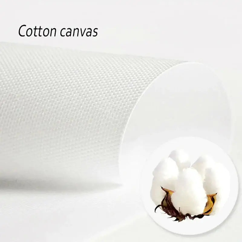White cotton canvas fabric with textured weave and natural fibers for DecorBites™ sunset retro stripes art prints set