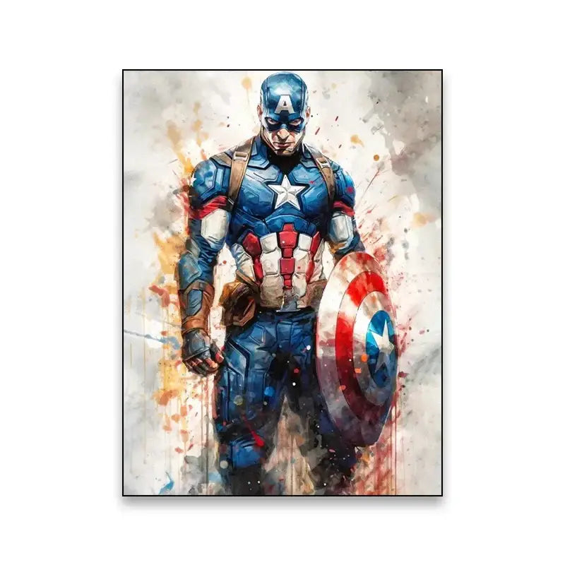 DecorBites™ Superhero Canvas Wall Art - Marvel Movie Characters