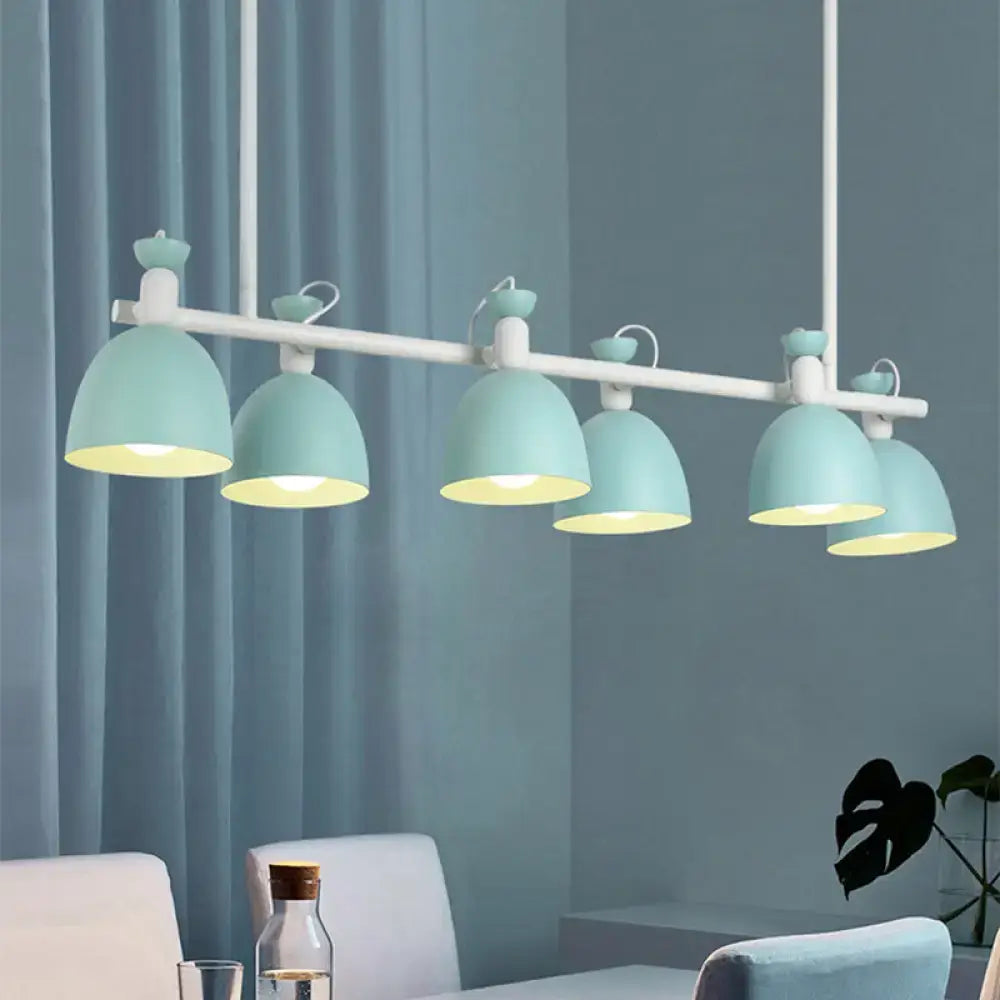 DecorBites™ Swivelable Macaron Island Pendant in Grey/Blue/Green for Dining Room with 4/6 Bulbs