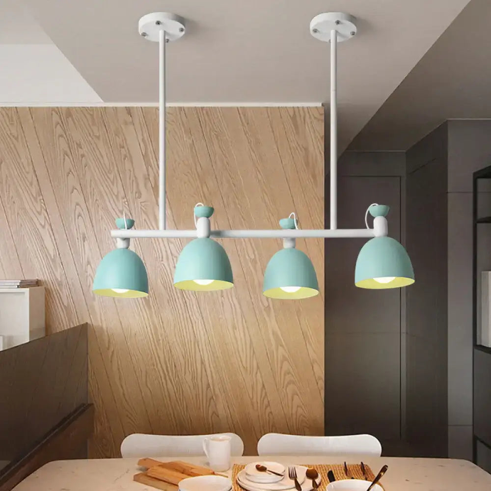 DecorBites™ Swivelable Macaron Island Pendant in Grey/Blue/Green for Dining Room with 4/6 Bulbs