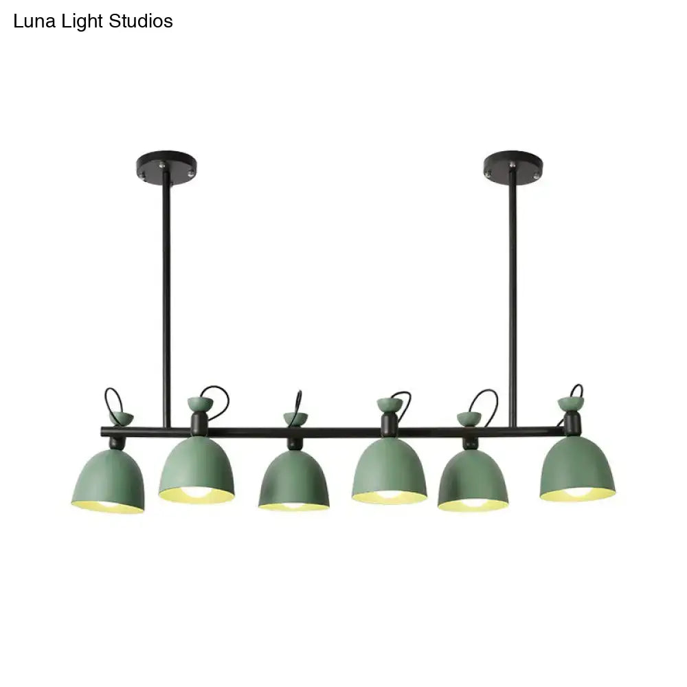 DecorBites™ Swivelable Macaron Island Pendant in Grey/Blue/Green for Dining Room with 4/6 Bulbs