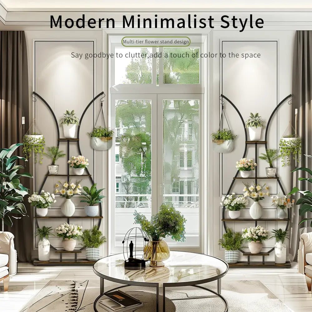 DecorBites™ Tall Metal Plant Stand with 5 Tiers