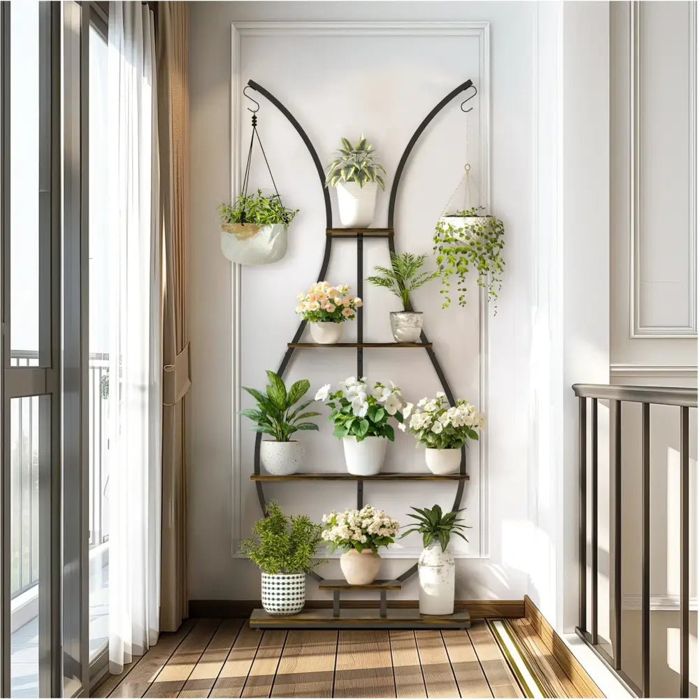 DecorBites™ Tall Metal Plant Stand with 5 Tiers