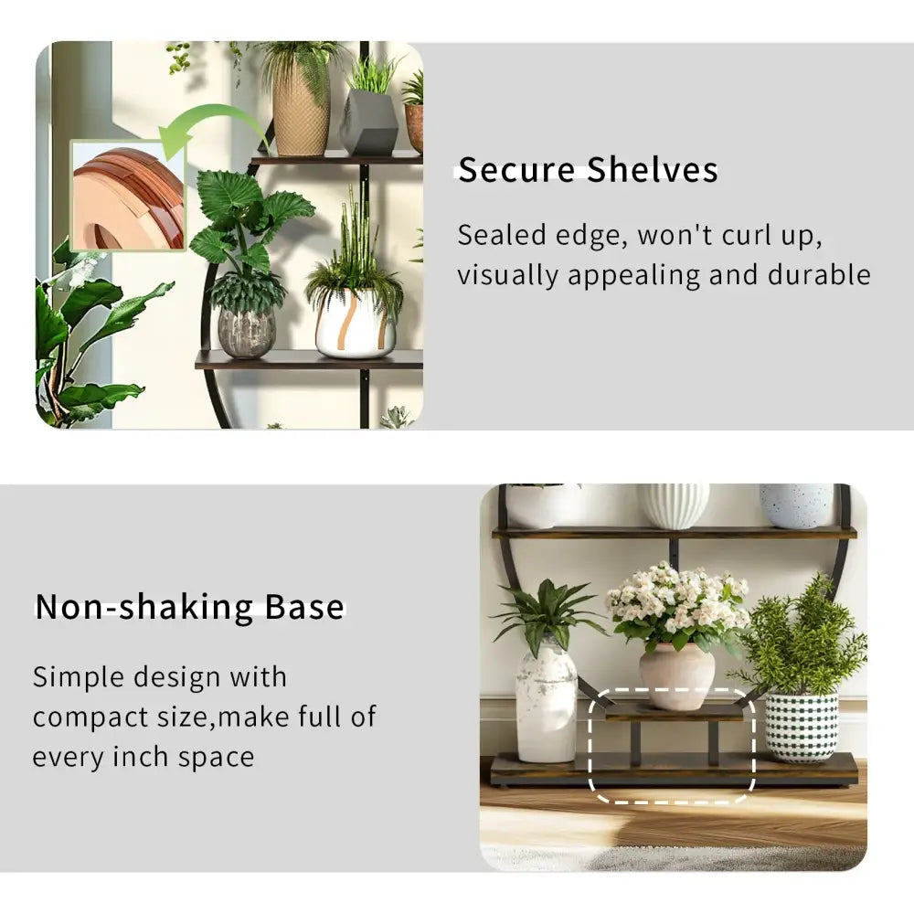 DecorBites™ Tall Metal Plant Stand with 5 Tiers