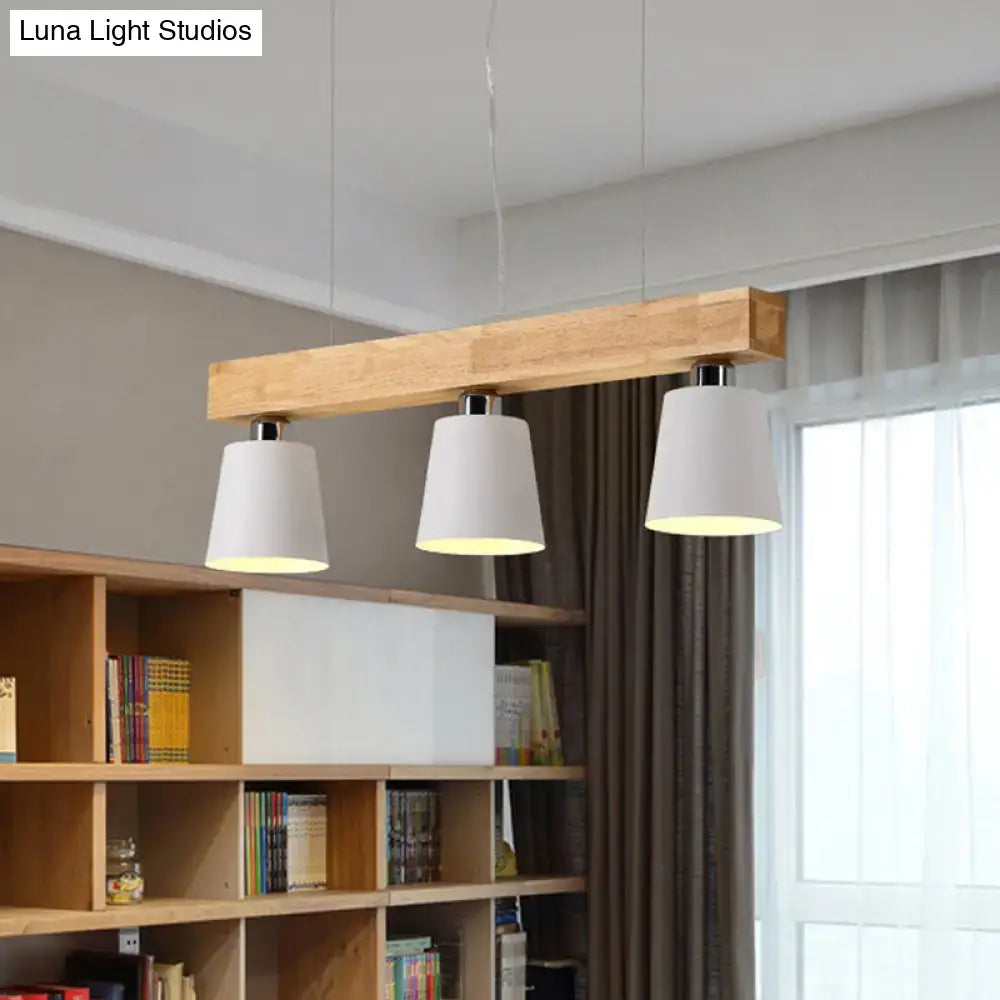 DecorBites™ Tapered Shade Island Light - Nordic Metal - 3 Lights Pendant Lamp for Dining Room Ceiling