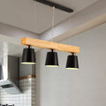 DecorBites™ Tapered Shade Island Light - Nordic Metal - 3 Lights Pendant Lamp for Dining Room Ceiling