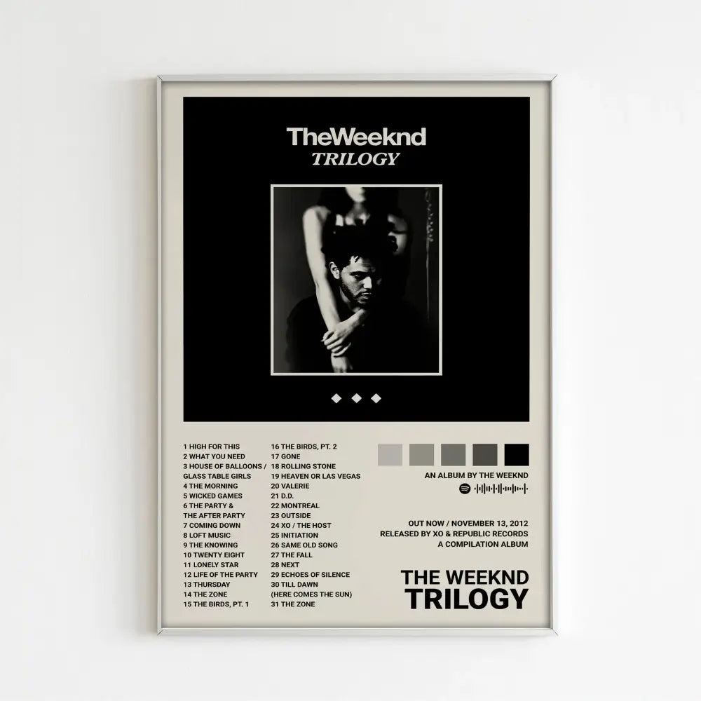 DecorBites™ The Weeknd Music Album Posters for Home Decor