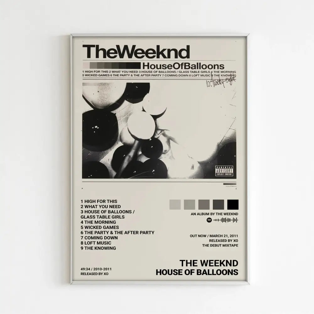 DecorBites™ The Weeknd Music Album Posters for Home Decor