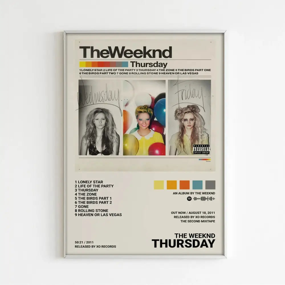 DecorBites™ The Weeknd Music Album Posters for Home Decor