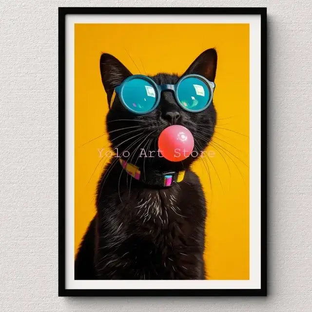 DecorBites™ Tiger Canvas Wall Art Print - Vibrant Animal Bubble Style