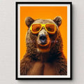 DecorBites™ Tiger Canvas Wall Art Print - Vibrant Animal Bubble Style