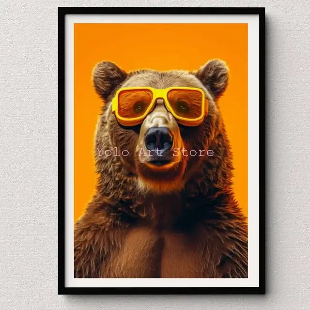 DecorBites™ Tiger Canvas Wall Art Print - Vibrant Animal Bubble Style