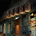 DecorBites™ Traditional Black Fabric Suspension Pendant with 5-Light Barrels - Perfect for Restaurants