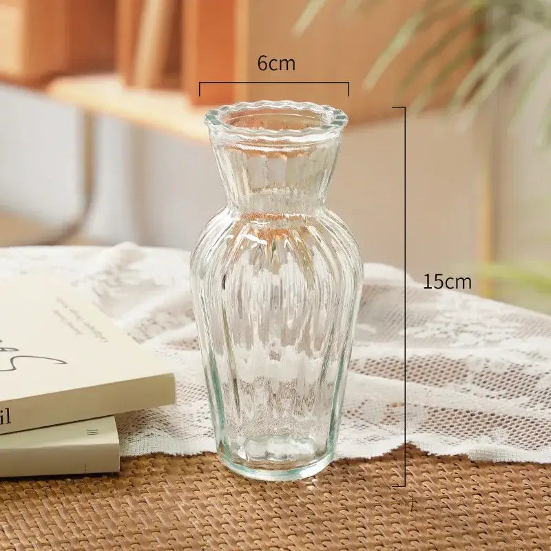 DecorBites™ Transparent Nordic Vase for Plants and Flowers