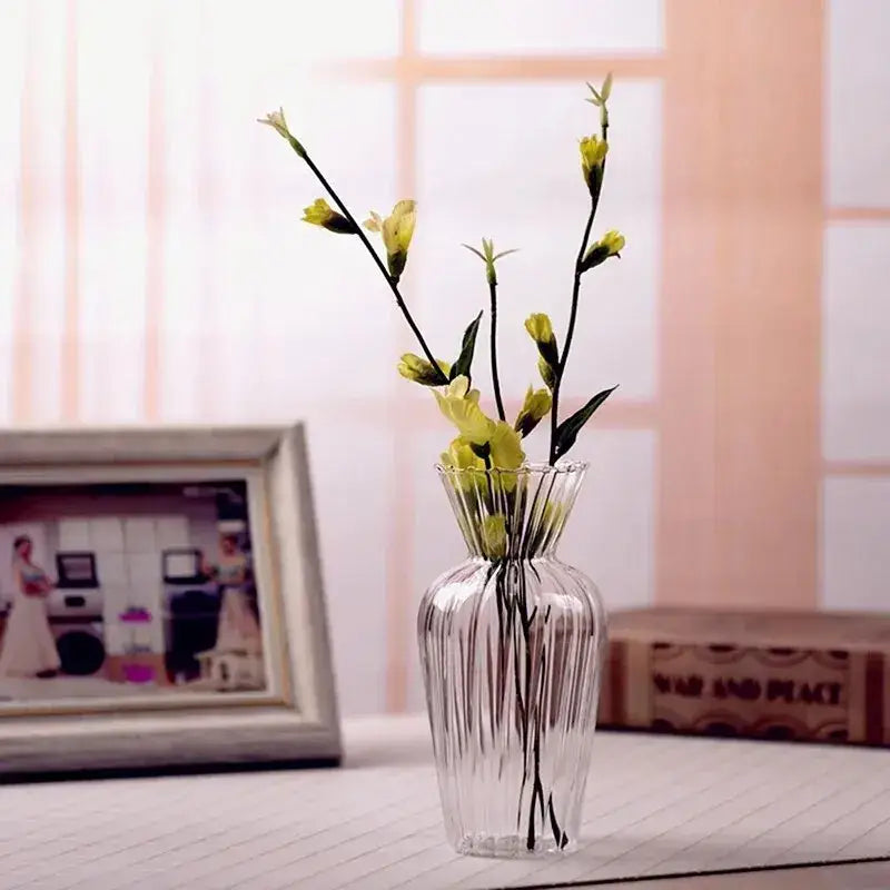 DecorBites™ Transparent Nordic Vase for Plants and Flowers