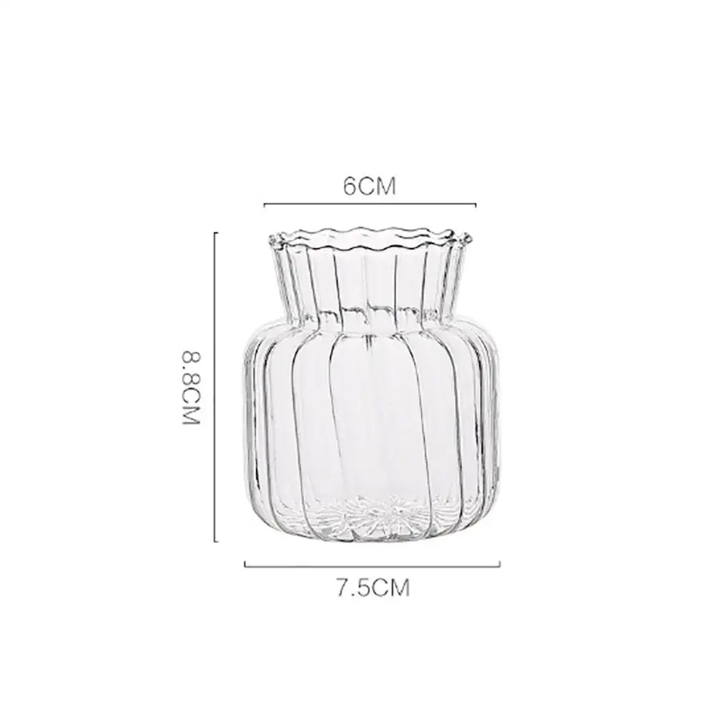 DecorBites™ Transparent Nordic Vase for Plants and Flowers