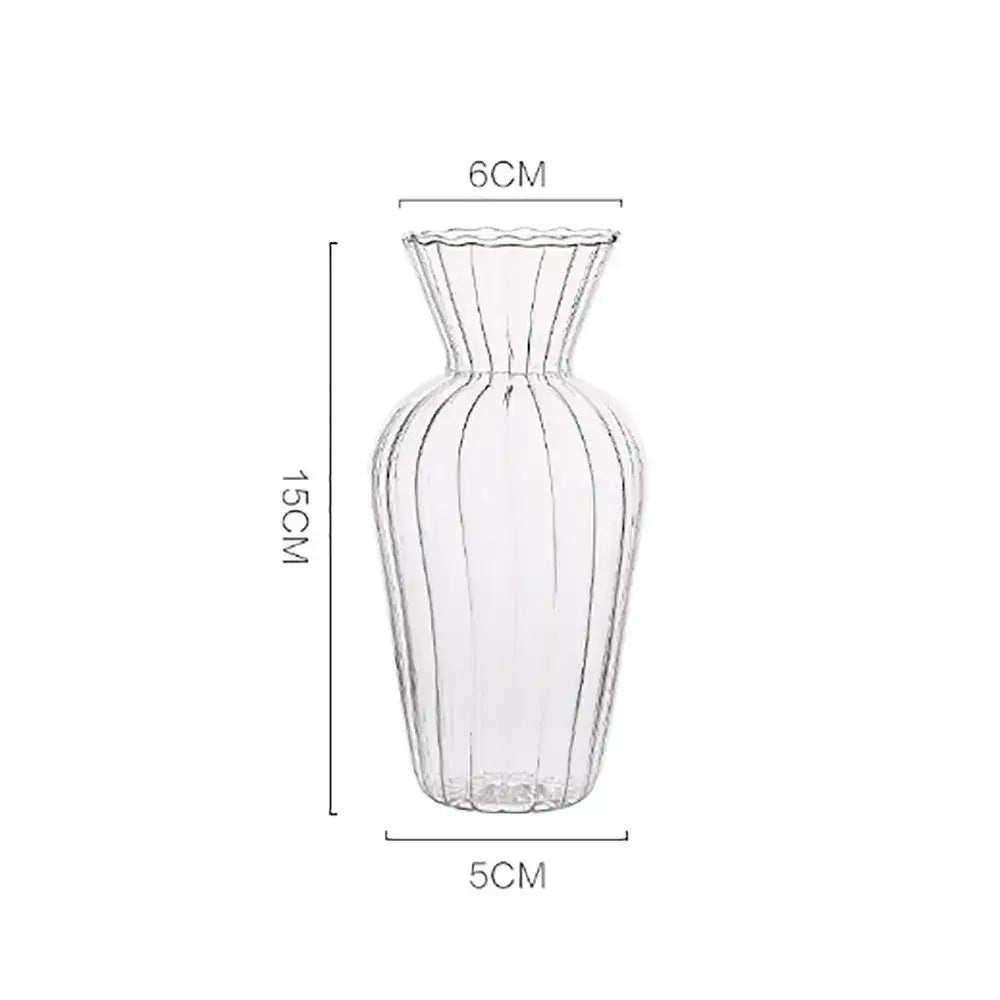 DecorBites™ Transparent Nordic Vase for Plants and Flowers