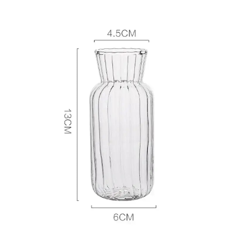 DecorBites™ Transparent Nordic Vase for Plants and Flowers