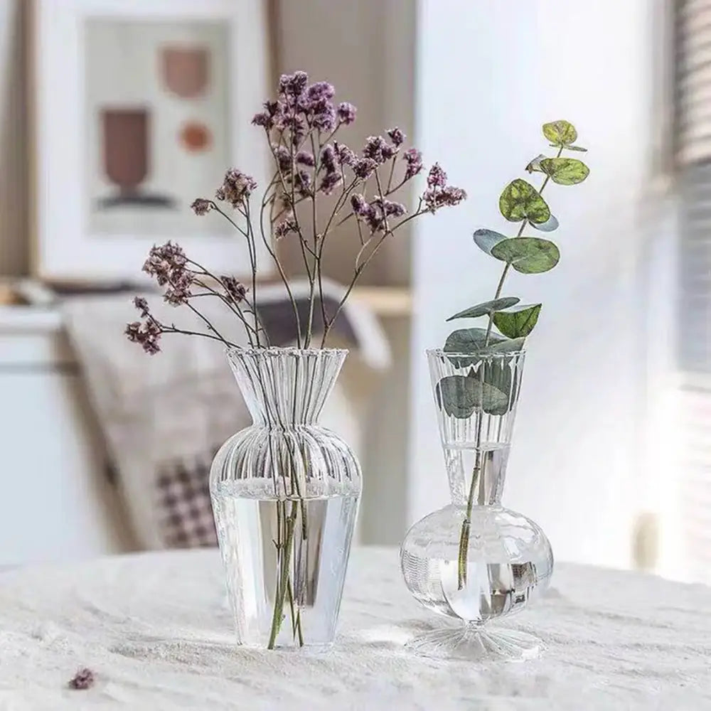 DecorBites™ Transparent Nordic Vase for Plants and Flowers