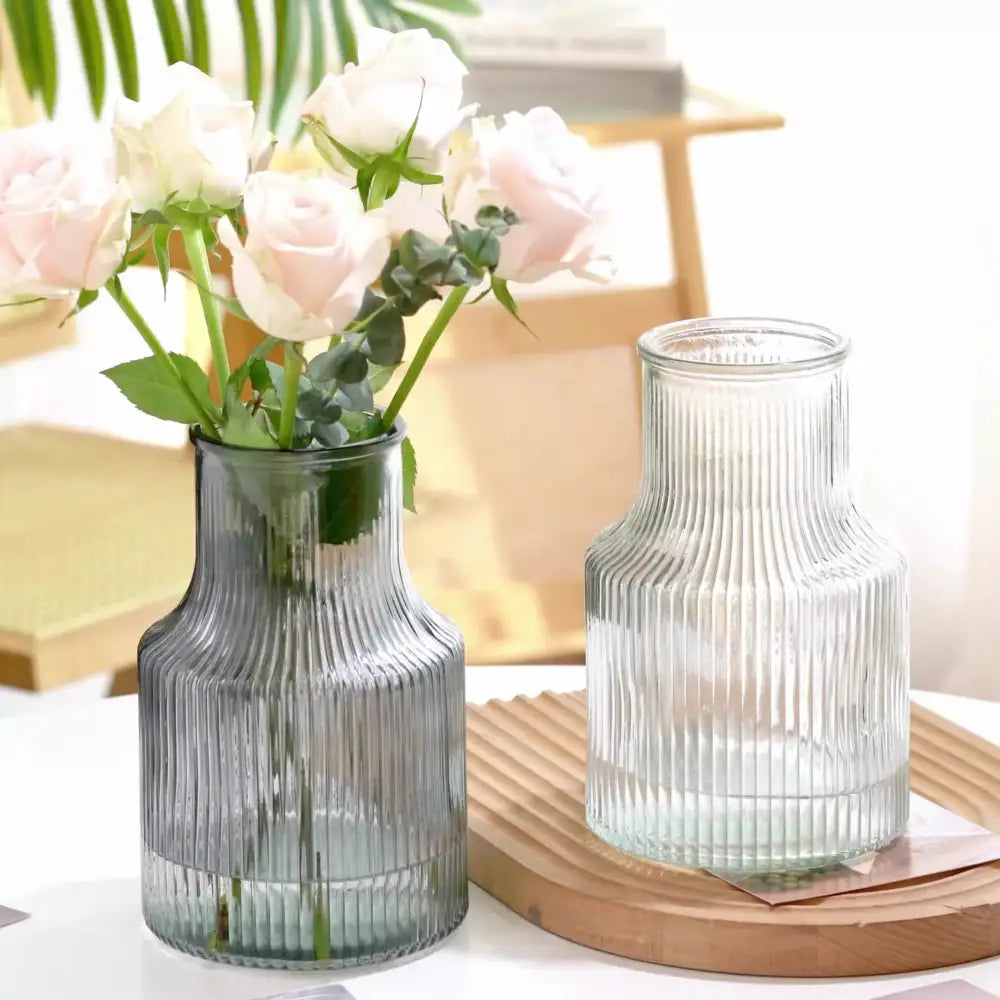 DecorBites™ Transparent Nordic Vase for Plants and Flowers