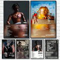 Black-framed decorbites travis scott album poster featuring waterproof wall art with album cover and tracklist details