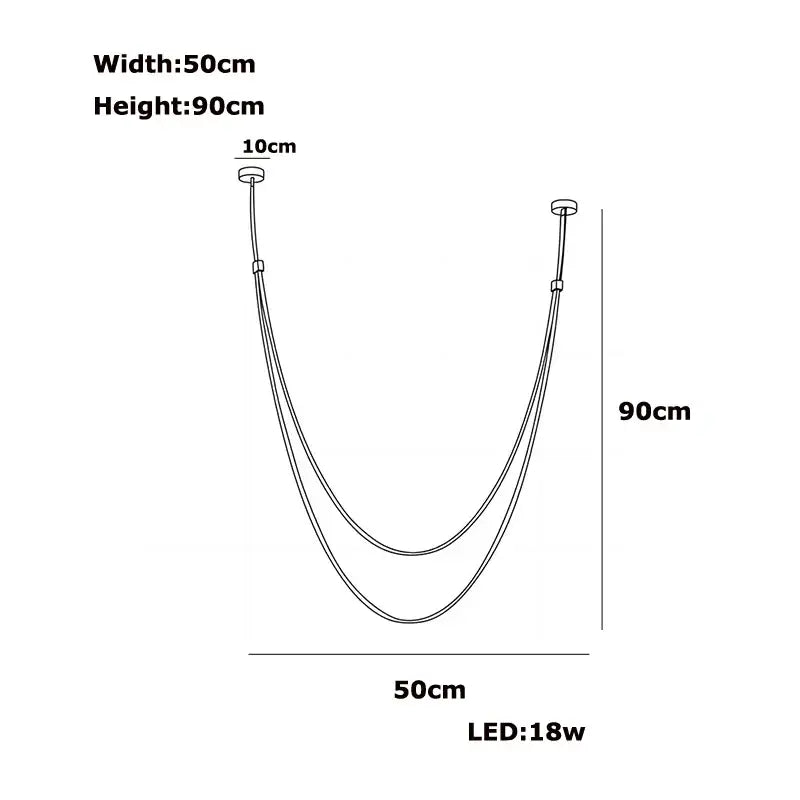 DecorBites™ Trendy Flexible Leather Belt LED Chandelier