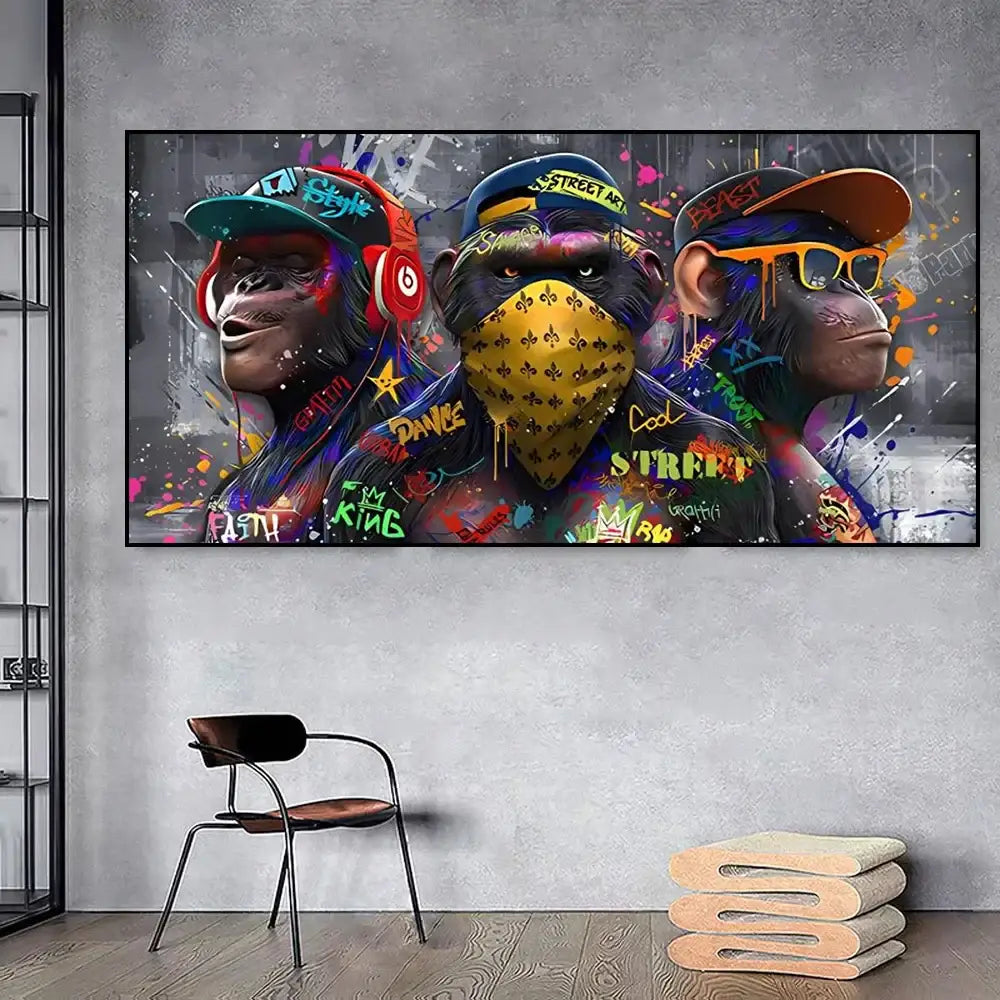 DecorBites™ Trendy Orangutans Wall Art Print