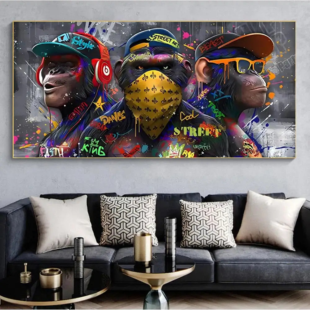 DecorBites™ Trendy Orangutans Wall Art Print