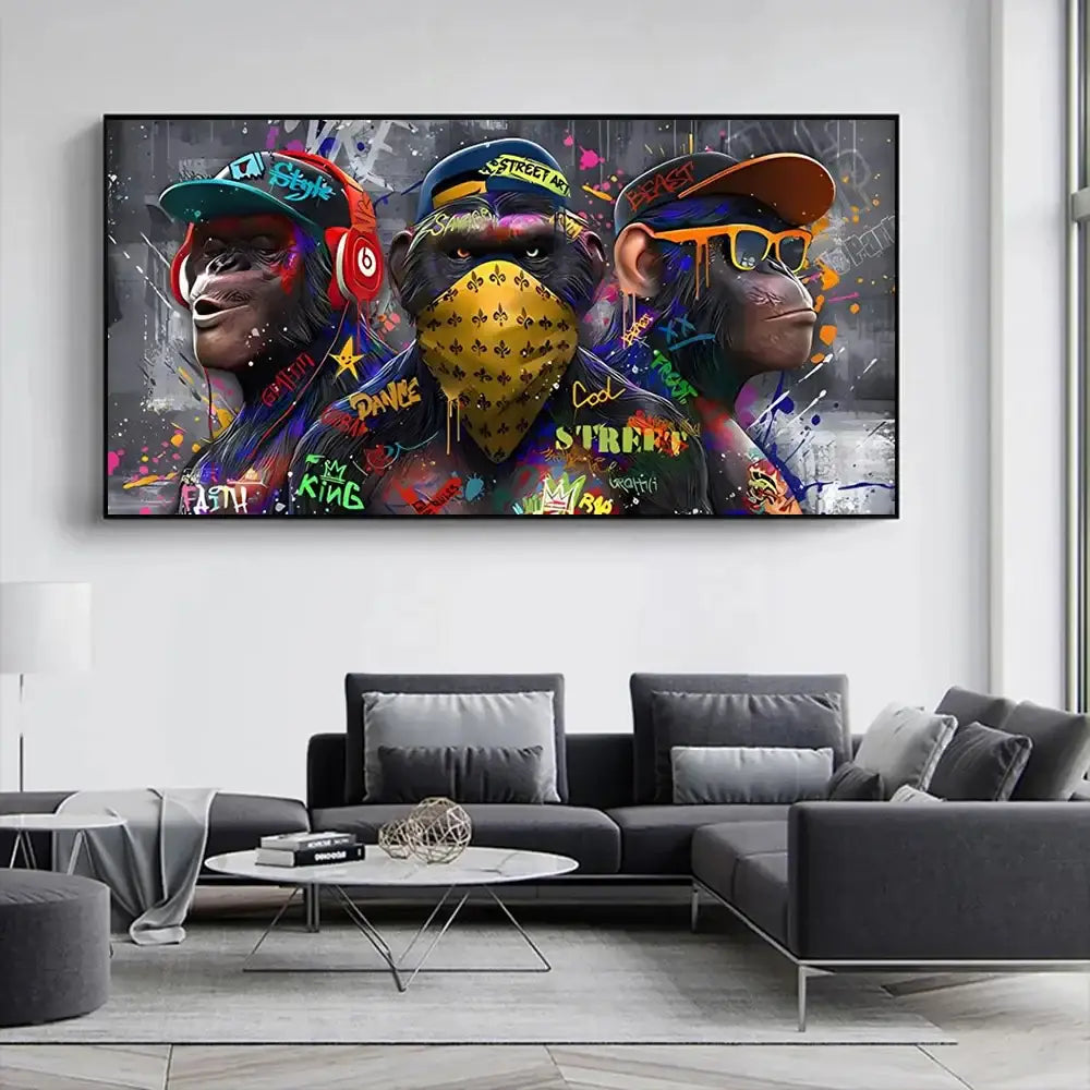 DecorBites™ Trendy Orangutans Wall Art Print