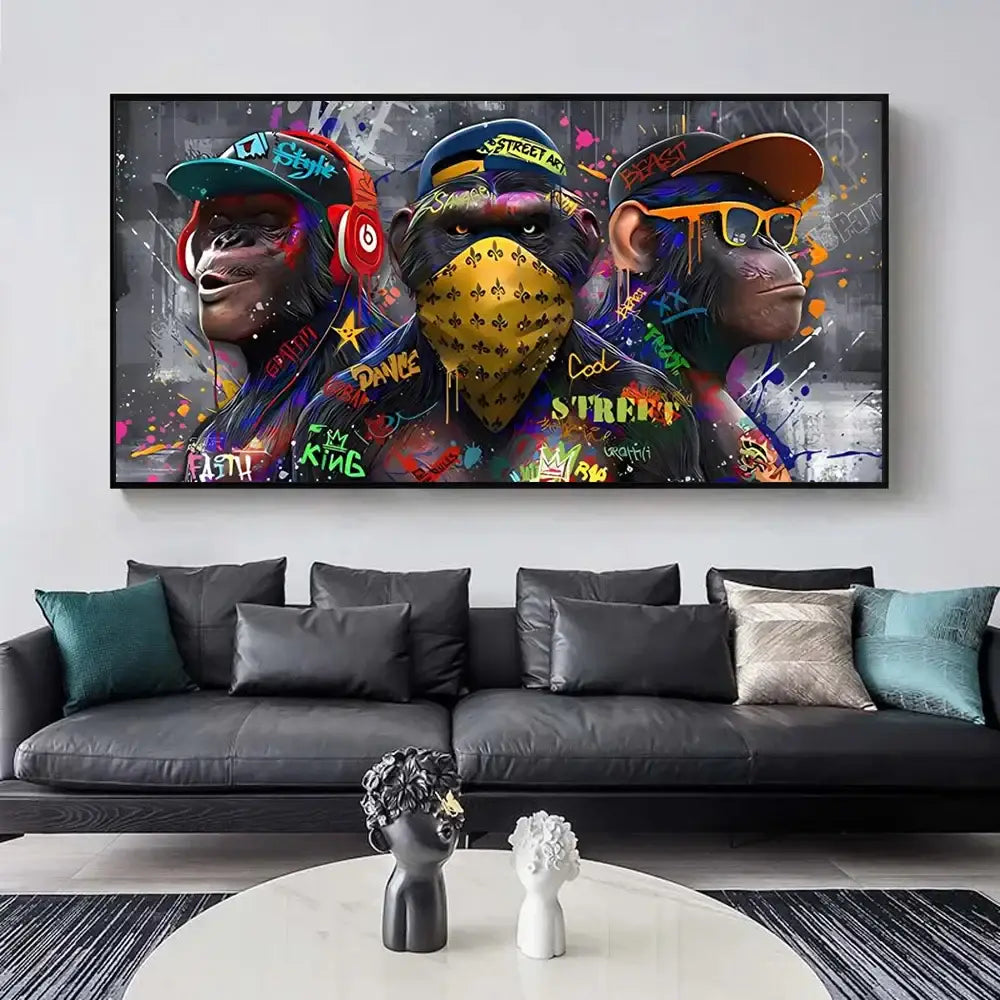 DecorBites™ Trendy Orangutans Wall Art Print