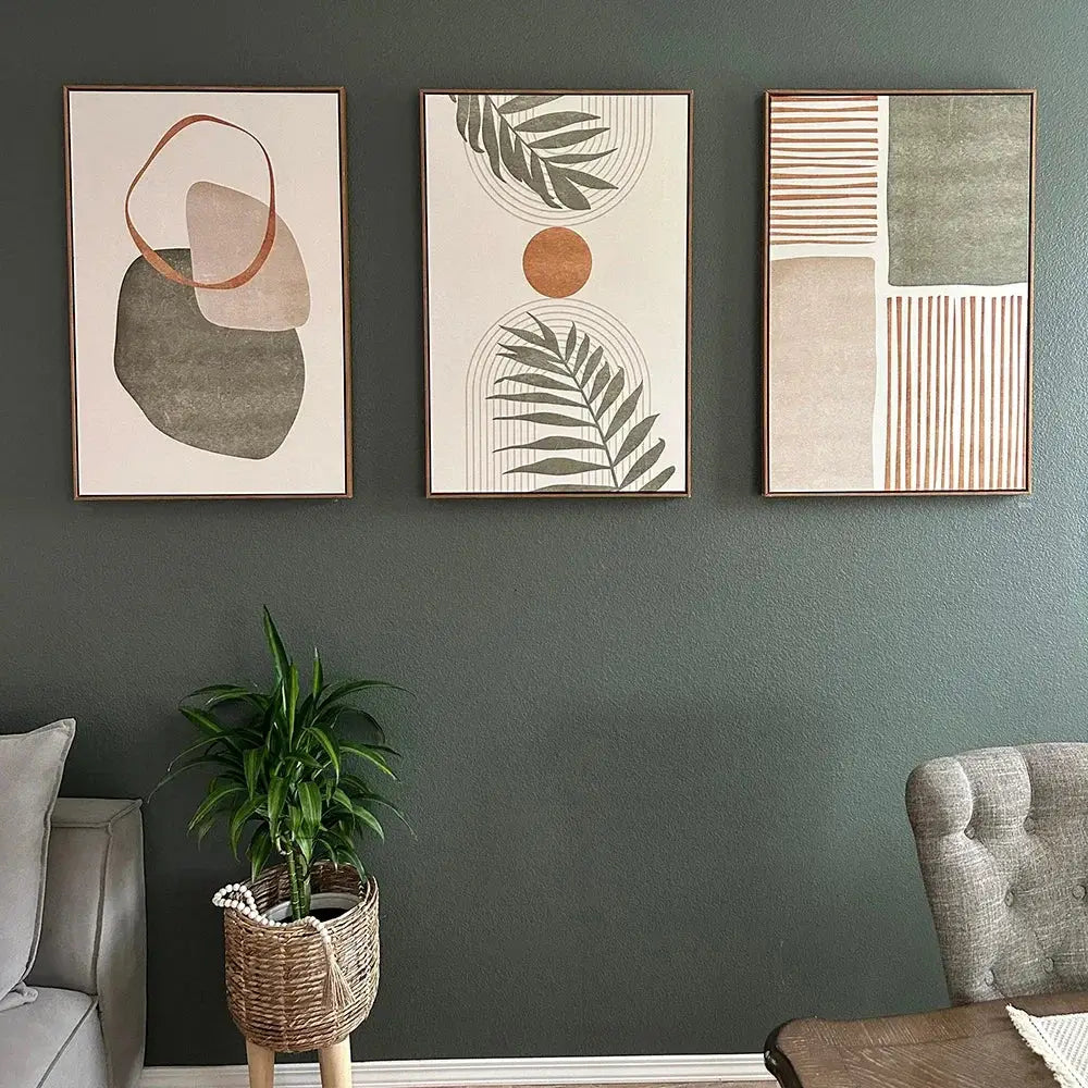 DecorBites™ Tropical Leaves Canvas Wall Art Set