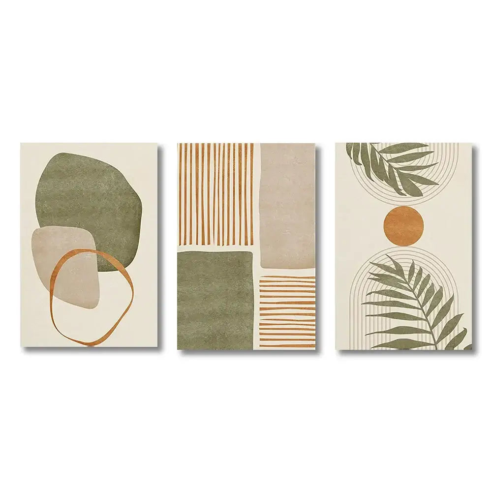 DecorBites™ Tropical Leaves Canvas Wall Art Set
