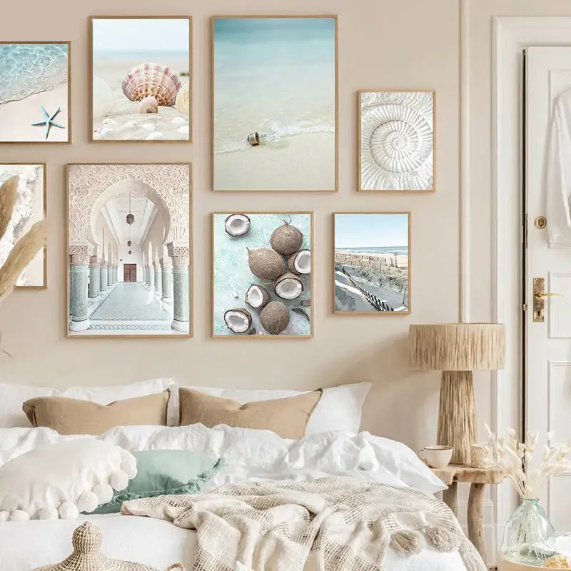 DecorBites™ Tropical Ocean Shell Wall Art for Living Room
