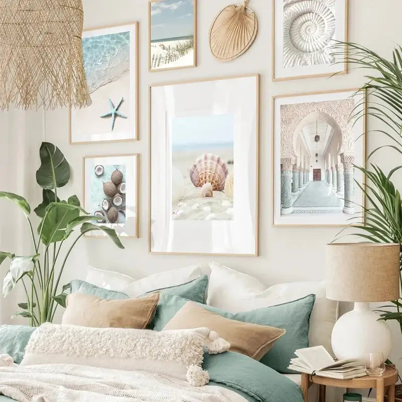DecorBites™ Tropical Ocean Shell Wall Art for Living Room