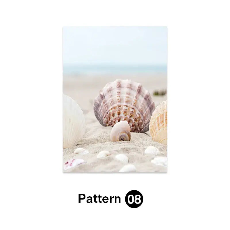 DecorBites™ Tropical Ocean Shell Wall Art for Living Room