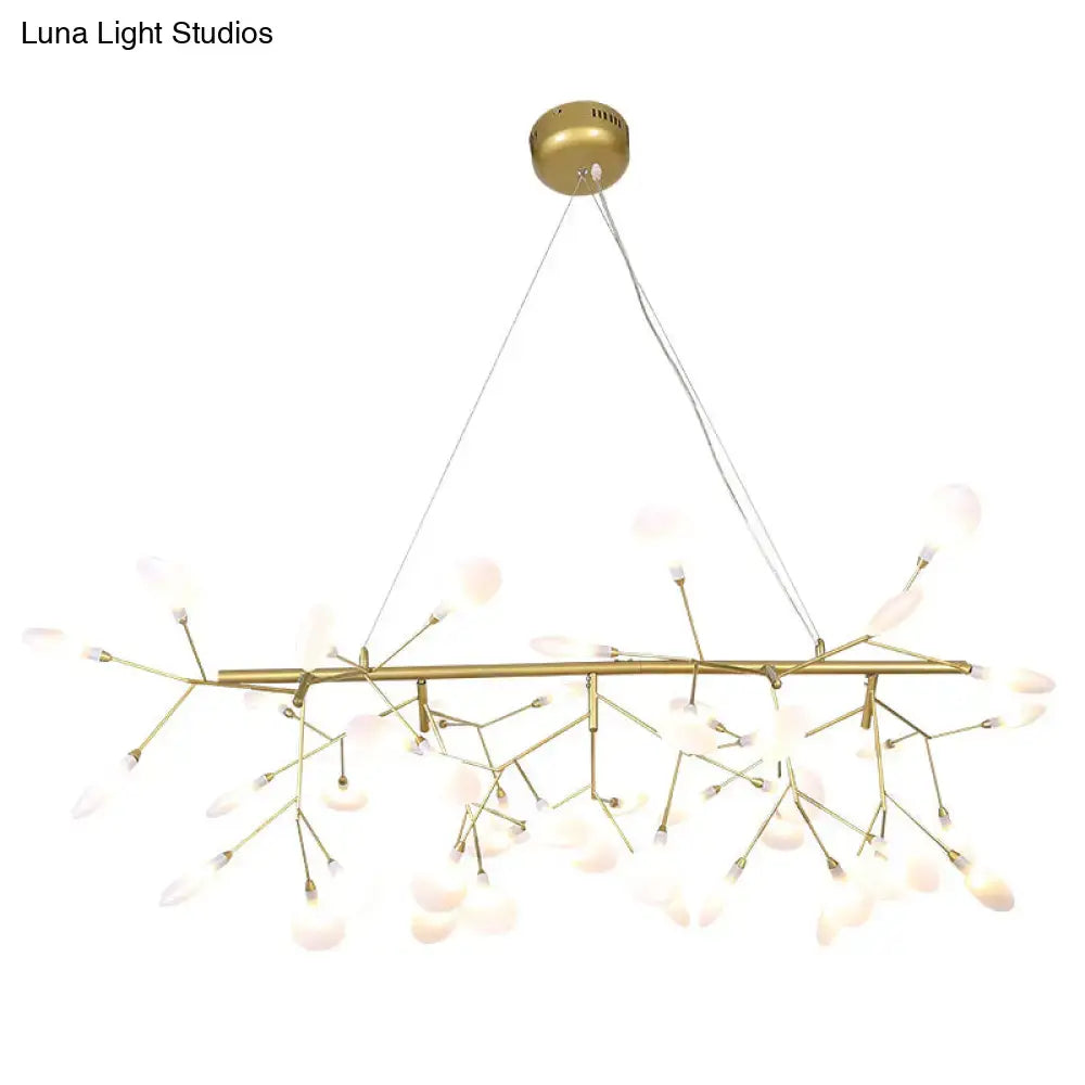 DecorBites™ Ultra-Modern Linear Firefly Pendant Lighting: Acrylic Billiard Light for Living Room