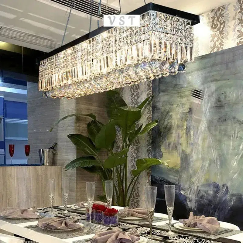 DecorBites™ Upscale Modern Crystal Chandelier for Dining Room
