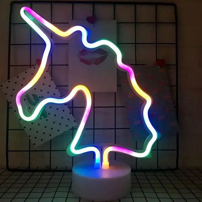 DecorBites™ USB LED Neon Sign Light Holiday Flamingo Night Lamp Xmas Party Wedding Decoration Home Gift cloud Heart Neon Light