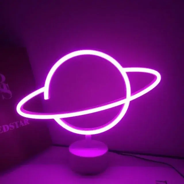 DecorBites™ USB LED Neon Sign Light Holiday Flamingo Night Lamp Xmas Party Wedding Decoration Home Gift cloud Heart Neon Light