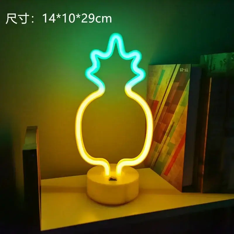 DecorBites™ USB LED Neon Sign Light Holiday Flamingo Night Lamp Xmas Party Wedding Decoration Home Gift cloud Heart Neon Light