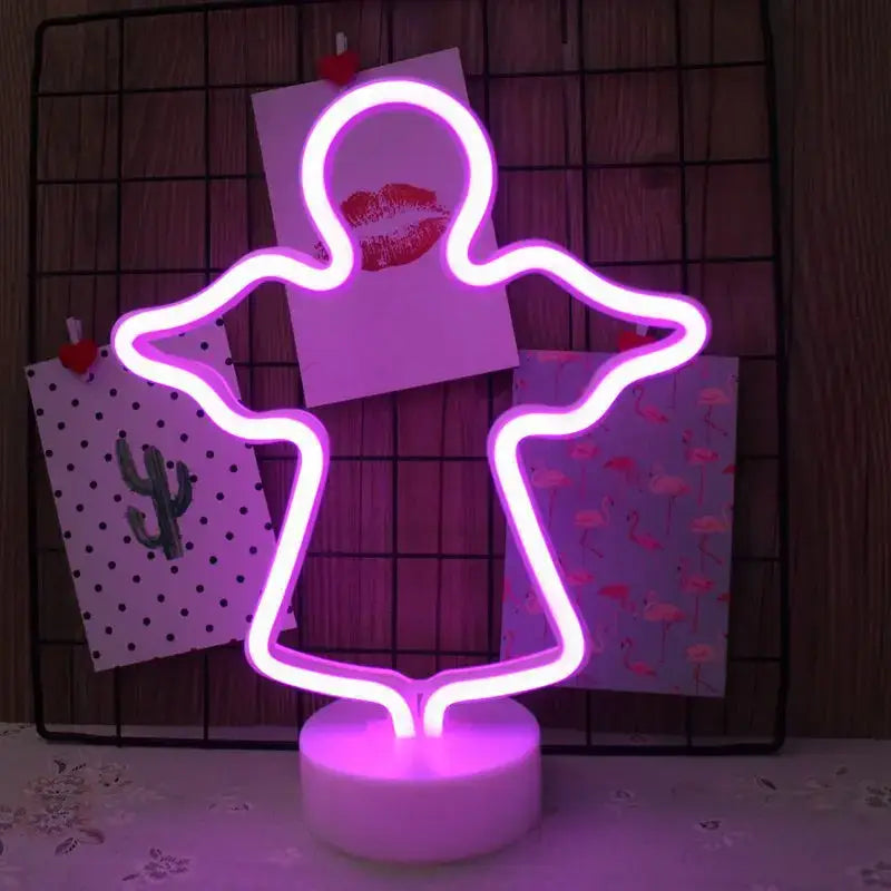 DecorBites™ USB LED Neon Sign Light Holiday Flamingo Night Lamp Xmas Party Wedding Decoration Home Gift cloud Heart Neon Light