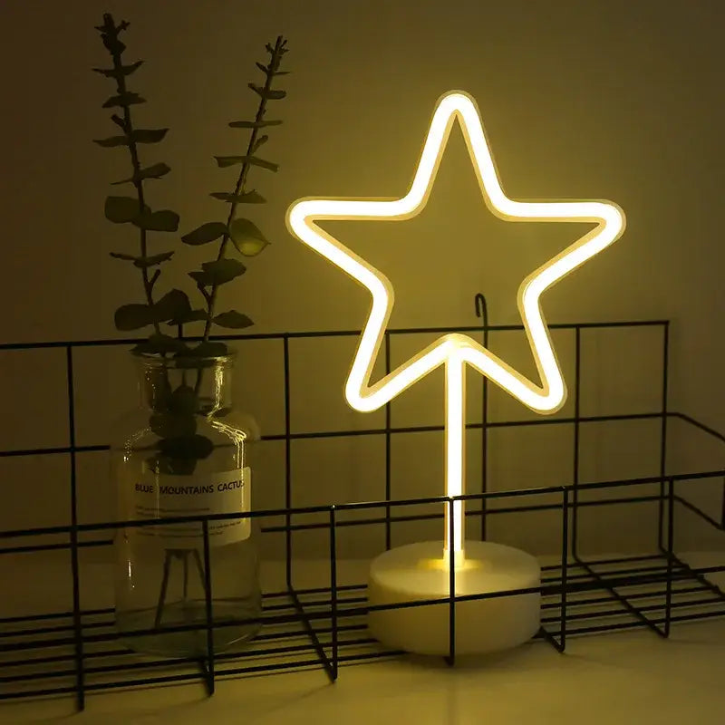 DecorBites™ USB LED Neon Sign Light Holiday Flamingo Night Lamp Xmas Party Wedding Decoration Home Gift cloud Heart Neon Light