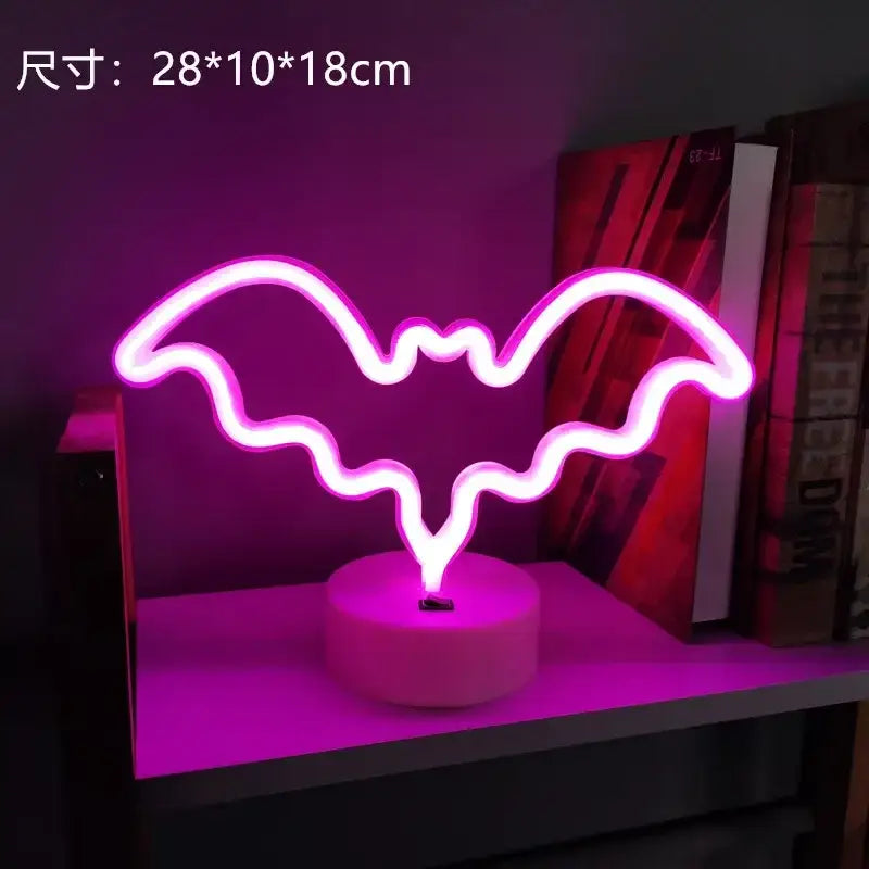 DecorBites™ USB LED Neon Sign Light Holiday Flamingo Night Lamp Xmas Party Wedding Decoration Home Gift cloud Heart Neon Light