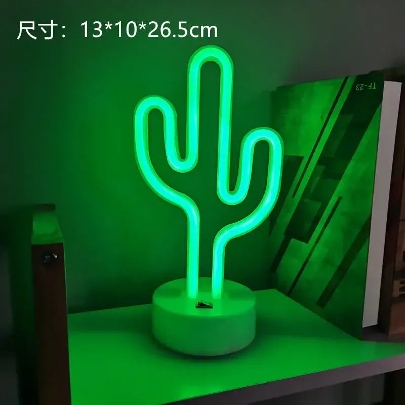 DecorBites™ USB LED Neon Sign Light Holiday Flamingo Night Lamp Xmas Party Wedding Decoration Home Gift cloud Heart Neon Light